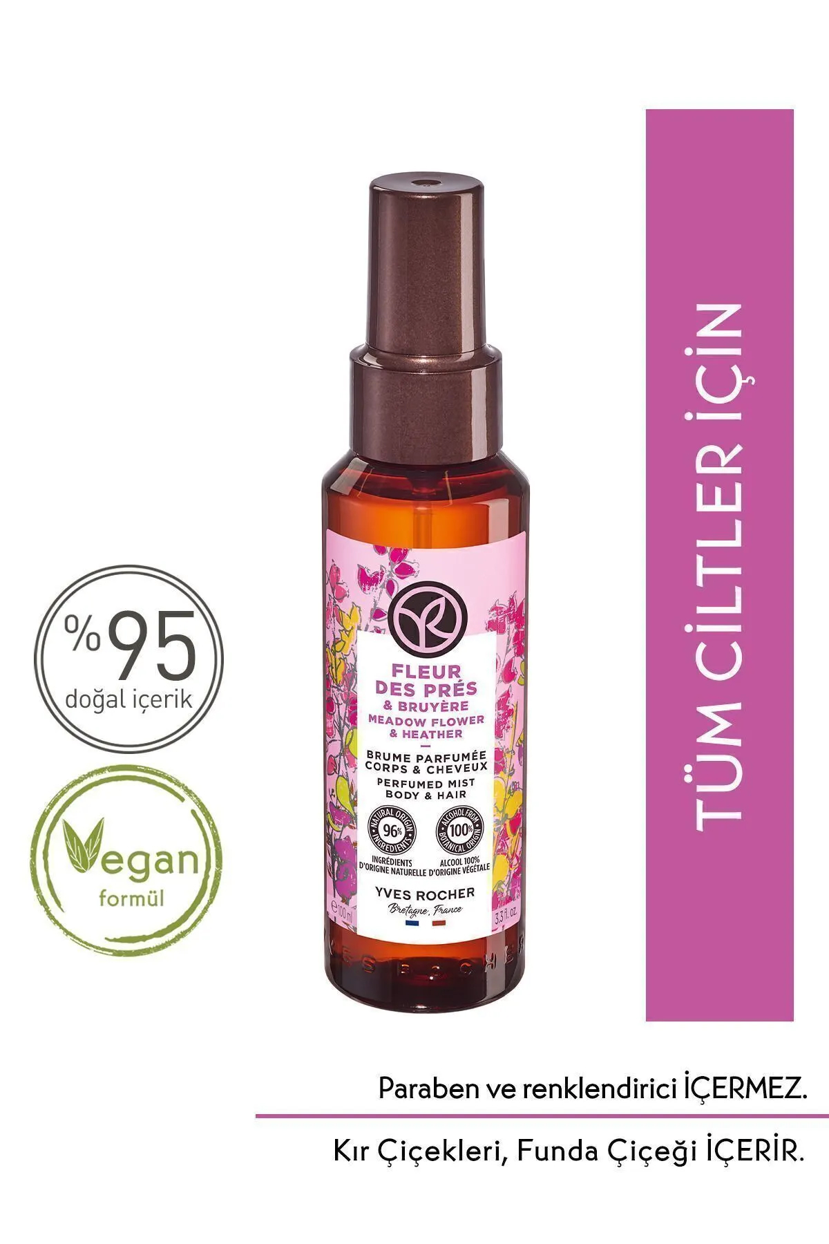 Yves Rocher Fleur Des Pres Meyvemsi Kadın Vücut Spreyi 100 ml