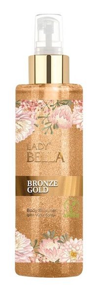 Lady Bella Bronze Gold Çiçeksi Simli Kadın Vücut Spreyi 150 ml