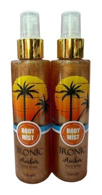 İronic Amber Simli Kadın Vücut Spreyi 2x150 ml
