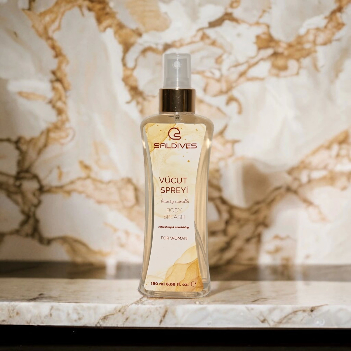 Saldives Luxury Vanilla Çiçeksi Simli Kadın Vücut Spreyi 200 ml