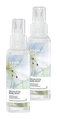 Avon Senses White Lily Zambak Kadın Vücut Spreyi 2x100 ml