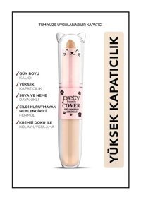 Pretty Beauty Stick Concealer & Liquid 02 Nemlendiricili Göz Altı Likit-Stick Fırça Kapatıcı