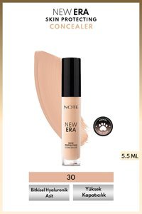 Note New Era Skin Protecting 30 Natural Ivory Nemlendiricili Göz Altı ve Yüz Likit Fırça Kapatıcı
