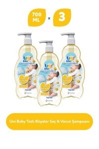 Uni Baby Tatlı Rüyalar Göz Yakmayan Hipoalerjenik Yenidoğan Tüm Ciltler İçin Bebek Şampuanı 3x700 ml