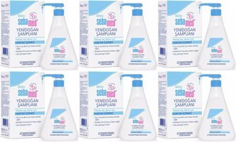 Sebamed Kids Konak Önleyici Göz Yakmayan Hipoalerjenik Yenidoğan Hassas Ciltler İçin Bebek Şampuanı 6x500 ml