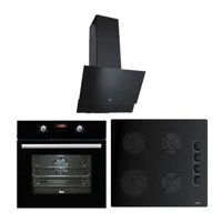 Teka 625 BK - GBE 64002 - ATV 60 Dijital Doğalgazlı Cam Klasik Set Üstü Davlumbaz 3'lü Ankastre Set Siyah