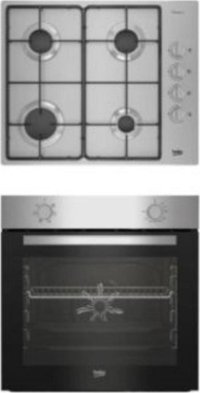 Beko BFM 310 I - BOMD D 6110 EI Dijital Doğalgazlı Paslanmaz Çelik-Cam Klasik Ankastre Fırın Ocak 2'li Ankastre Set Gri