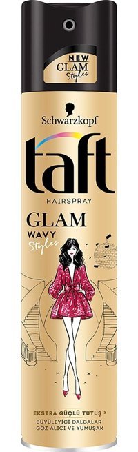 Schwarzkopf Taft Glam Waves Şekillendirici Islak Görünümlü Provitaminli Ekstra Güçlü Saç Spreyi 250 ml