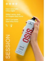 Schwarzkopf Osis Session Isıdan Koruyucu Islak Görünümlü Provitaminli Ekstra Güçlü Saç Spreyi 300 ml