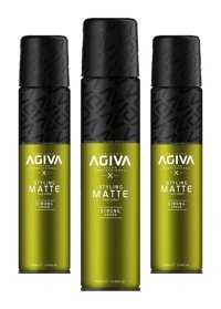 Agiva Styling Matte Dolgunlaştırıcı Islak Görünümlü Keratinli Güçlü Saç Spreyi 3x400 ml