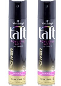 Schwarzkopf Taft Powerful Age Sabitleyici Islak Görünümlü Provitaminli Güçlü Saç Spreyi 2x250 ml