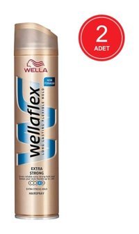 Wella Wellaflex Sabitleyici Islak Görünümlü Provitaminli Ekstra Güçlü Saç Spreyi 2x250 ml