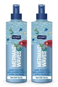 Hobby Mermaid Waves Şekillendirici Islak Görünümlü Deniz Tuzlu Güçlü Saç Spreyi 2x250 ml