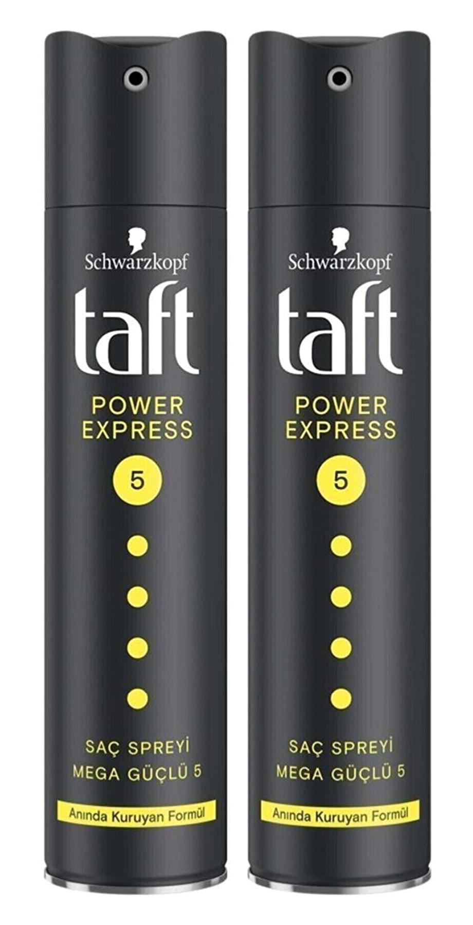 Schwarzkopf Taft Power Express Sabitleyici Islak Görünümlü Provitaminli Güçlü Saç Spreyi 2x250 ml