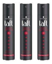 Schwarzkopf Taft Caffeine Power Sabitleyici Islak Görünümlü Provitaminli Güçlü Saç Spreyi 3x250 ml