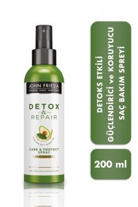 John Frieda Detox& Repair Care Protect Şekillendirici Islak Görünümlü Keratinli Güçlü Saç Spreyi 200 ml
