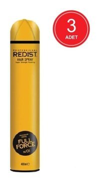 Redist Full Force No: 51 Şekillendirici Islak Görünümlü Provitaminli Ekstra Güçlü Saç Spreyi 3x400 ml
