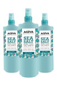 Agiva Şekillendirici Islak Görünümlü Deniz Tuzlu Güçlü Saç Spreyi 3x1250 ml