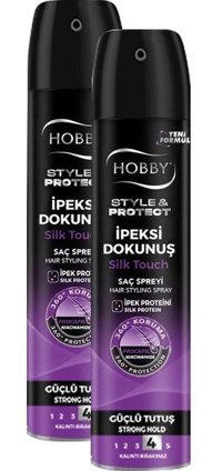 Hobby İpeksi Dokunuş Şekillendirici Islak Görünümlü E Vitaminli Güçlü Saç Spreyi 2x250 ml