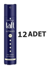 Schwarzkopf Taft Ultimate Sabitleyici Islak Görünümlü Provitaminli Güçlü Saç Spreyi 12x250 ml
