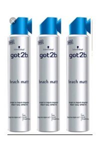 Schwarzkopf Got2B - Beach Şekillendirici Islak Görünümlü Keratinli Güçlü Saç Spreyi 3x200 ml