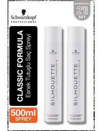 Silhouette Silhouette White Şekillendirici Islak Görünümlü Provitaminli Hafif Saç Spreyi 2x500 ml