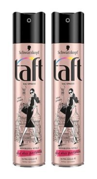 Schwarzkopf Taft Moskova Stili Sabitleyici Islak Görünümlü Provitaminli Güçlü Saç Spreyi 2x250 ml