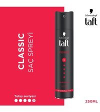 Schwarzkopf Taft Classic Power No: 5 Sabitleyici Islak Görünümlü Provitaminli Güçlü Saç Spreyi 250 ml