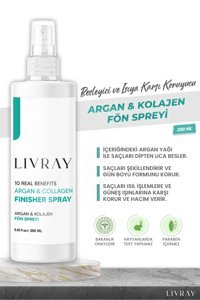 Livray Isıdan Koruyucu Islak Görünümlü Argan Yağlı Güçlü Saç Spreyi 250 ml