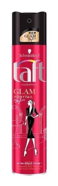Schwarzkopf Taft Glam Ponytail Sabitleyici Islak Görünümlü Provitaminli Güçlü Saç Spreyi 250 ml