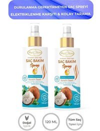 Pytho Flora Onarıcı Islak Görünümlü Hindistan Cevizi Yağlı Hafif Saç Spreyi 2x120 ml