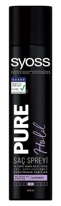 Syoss Pure Hold No: 3 Sabitleyici Islak Görünümlü Provitaminli Saç Spreyi 300 ml