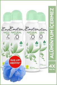 Emotion Natural Breeze Pudrasız Ter Önleyici Organik Sprey Kadın Deodorant 4x150 ml