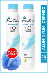 Emotion Ocean Fresh Pudrasız Ter Önleyici Sprey Kadın Deodorant 2x200 ml