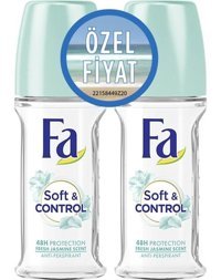 Fa Soft & Control Pudrasız Ter Önleyici Antiperspirant Roll-On Kadın Deodorant 2x50 ml