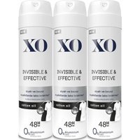 Xo Invisible Effective Pudrasız Ter Önleyici Sprey Kadın Deodorant 3x150 ml