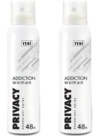 Privacy Addiction Pudrasız Ter Önleyici Sprey Kadın Deodorant 2x150 ml