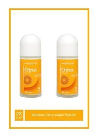 Watsons Narenciye Pudrasız Ter Önleyici Roll-On Kadın Deodorant 2x50 ml