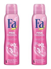 Fa Pink Passion Floral Scent Pudrasız Sprey Kadın Deodorant 2x150 ml