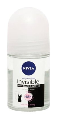 Nivea Black&White Invisible Clear Pudrasız Ter Önleyici Antiperspirant Roll-On Kadın Deodorant 25 ml