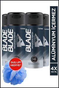 Blade Mountain Fresh Pudrasız Ter Önleyici Antiperspirant Sprey Erkek Deodorant 4x150 ml