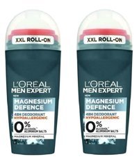 L'Oreal Paris Expert Magnesium Defence Pudrasız Roll-On Erkek Deodorant 2x50 ml