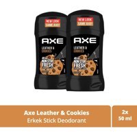 Axe Leather Cookies Pudrasız Ter Önleyici Stick Erkek Deodorant 2x50 ml