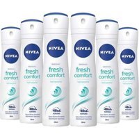 Nivea Fresh Comfort Pudralı Ter Önleyici Antiperspirant Sprey Erkek Deodorant 6x150 ml