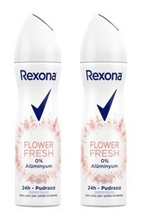 Rexona Flower Fresh Musk Pudralı Ter Önleyici Antiperspirant Sprey Kadın Deodorant 2x150 ml