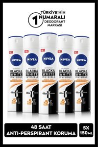 Nivea Black&White Invisible Güçlü Etki Pudrasız Ter Önleyici Antiperspirant Sprey Erkek Deodorant 200 ml