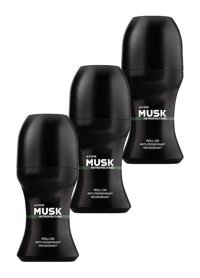 Avon Musk Metropolitano Pudrasız Ter Önleyici Antiperspirant Roll-On Erkek Deodorant 3x50 ml