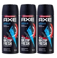 Axe Adrenalin Pudrasız Ter Önleyici Sprey Erkek Deodorant 3x150 ml