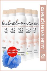 Emotion Natural Bloom Pudrasız Ter Önleyici Organik Sprey Kadın Deodorant 5x150 ml