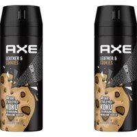Axe Leather Cookies Pudrasız Ter Önleyici Sprey Erkek Deodorant 2x150 ml